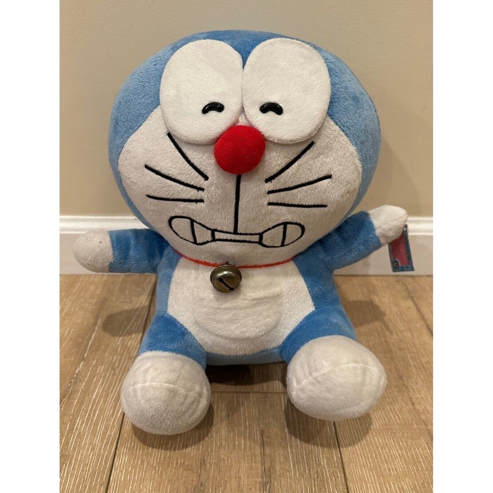 RARE 13" Doraemon Blue Cat‎ Plush Doll Fujiko Pro Plushie Stuffed Animal Bitter